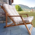 Poltrona da giardino ITACA in legno trattato con Cuscino impermeabile-0