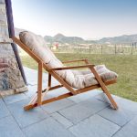 Poltrona da giardino ITACA in legno trattato con Cuscino impermeabile-86294