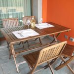 Set tavolo e sedie da giardino RODI in legno trattato-86310