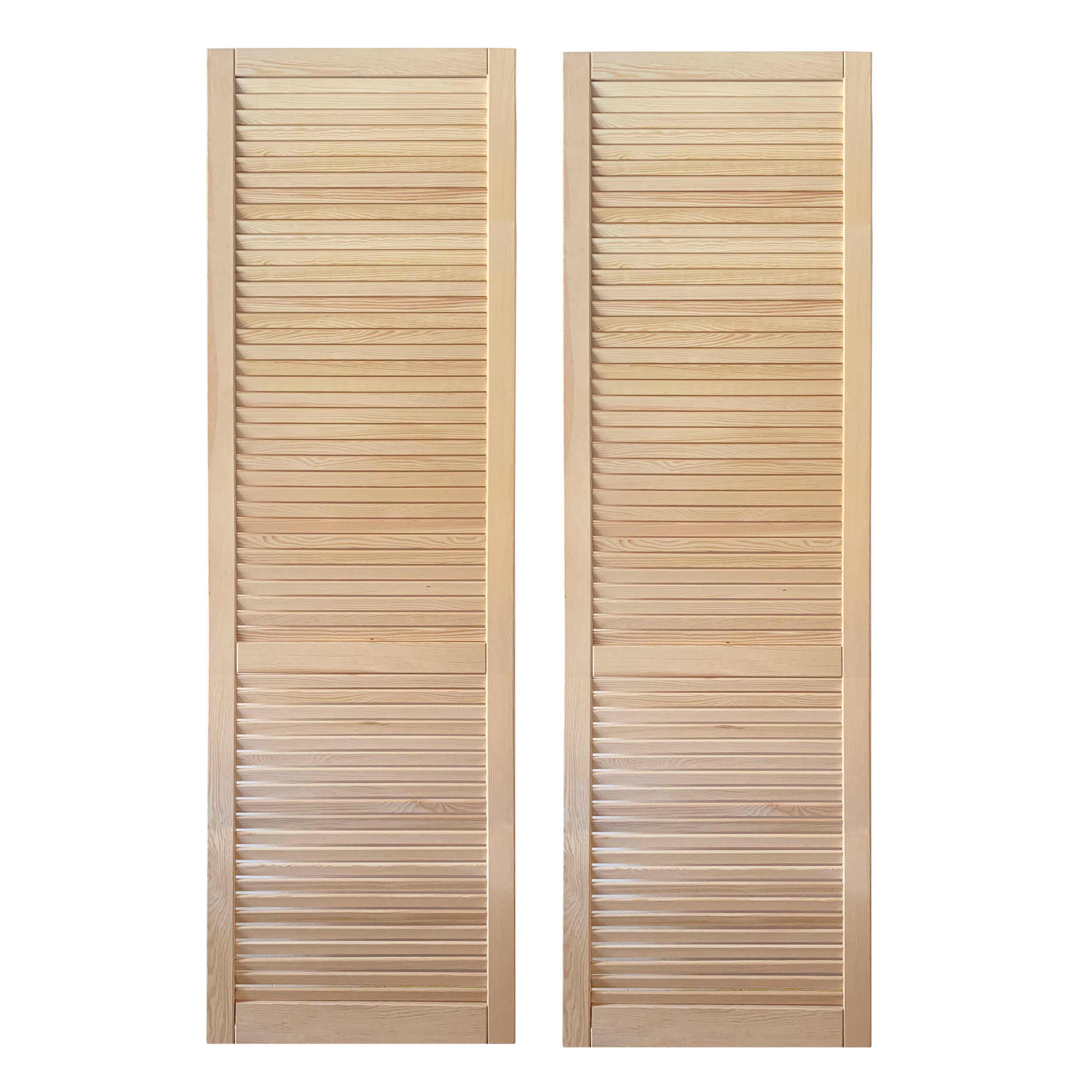 Onlywood Confezione 2 Persiane in Legno da Esterno in Pino Naturale Massello 600 x 2000 mm-0 Onlywood Confezione 2 Persiane in Legno da Esterno in Pino Naturale Massello 600 x 2000 mm-0