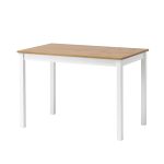 Tavolo in legno Massello rettangolare con finiture Bianche - Dimensioni 110 x 68 x 75 h. cm-87866