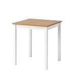 Tavolo in legno Massello Quadrato con finiture Bianche - Dimensioni 68 x 68 x 75 h. cm-87871