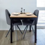 Tavolo in Vero legno Massello rettangolare con finiture Nere - Dimensioni 110 x 68 x 75 h. cm - foto 2