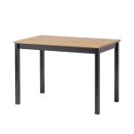 Tavolo in legno Massello rettangolare con finiture Nere - Dimensioni 110 x 68 x 75 h. cm-87861