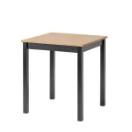 Tavolo in Vero legno Massello Quadrato con finiture Nere - Dimensioni 68 x 68 x 75 h. cm - foto 2