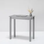 Scrivania in legno Massello rettangolare verniciata Grigio Chiaro - 2 Dimensioni disponibili - foto 6