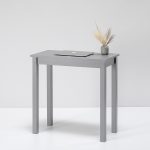 Scrivania in legno Massello rettangolare verniciata Grigio Chiaro - 2 Dimensioni disponibili-87926