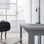 Scrivania in legno Massello rettangolare verniciata Grigio Chiaro - 2 Dimensioni disponibili-87929