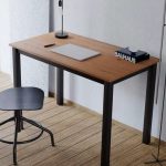 Scrivania in legno Massello rettangolare con finiture Nere - 2 Dimensioni disponibili-0