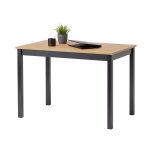 Scrivania in legno Massello rettangolare con finiture Nere - 2 Dimensioni disponibili-87898