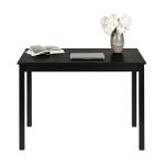 Scrivania in legno Massello rettangolare verniciata Nera - 2 Dimensioni disponibili-87917