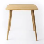 Tavolo in legno di Rovere impiallacciato con Bordi smussati - 80 x 80 x 75 h. cm - foto 4