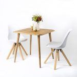 Tavolo in legno di Rovere impiallacciato con Bordi smussati - 80 x 80 x 75 h. cm-88098