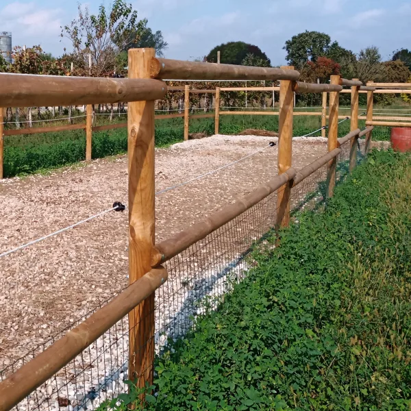 Staccionata in Legno VALDOSTANA a mezzi pali PREZZO a Campata 150/200 cm