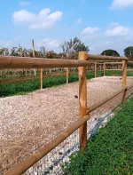 Staccionata in Legno VALDOSTANA a mezzi pali PREZZO a Campata 150/200 cm - immagine 4