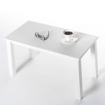 Tavolino da salotto in legno Massello verniciato Bianco - 2 Dimensioni disponibili-0