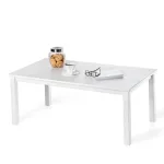Tavolino da salotto in legno Massello verniciato Bianco - 2 Dimensioni disponibili - foto 5