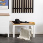 Tavolino da salotto in legno Massello con finiture Bianche - 2 Dimensioni disponibili-88017