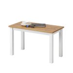 Tavolino da salotto in legno Massello con finiture Bianche - 2 Dimensioni disponibili-88018