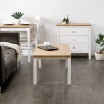 Tavolino da salotto in legno Massello con finiture Bianche - 2 Dimensioni disponibili-0