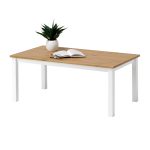 Tavolino da salotto in legno Massello con finiture Bianche - 2 Dimensioni disponibili-88019