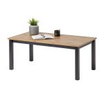 Tavolino da salotto in legno Massello con finiture Nere - 2 Dimensioni disponibili-88024