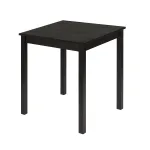 Tavolo in Vero legno Massello Quadrato verniciato Nero - Dimensioni 68 x 68 x 75 h. cm - foto 2