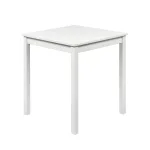Tavolo in Vero legno Massello Quadrato verniciato Bianco - Dimensioni 68 x 68 x 75 h. cm - foto 2