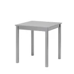 Tavolo in Vero legno Massello Quadrato verniciato Grigio Chiaro - Dimensioni 68 x 68 x 75 h. cm - foto 2