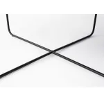 Tavolino da salotto in  Vero legno Massello di Rovere ALBERT gambe in metallo nero verniciato - Ø 80 cm x 41 h. cm - foto 4