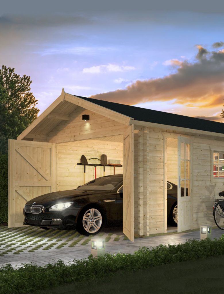 garage in legno per auto belle e sportive