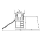 Parco Giochi in Legno Autoclavato Fungoo MARS Torre con Altalene e Scivolo-89537