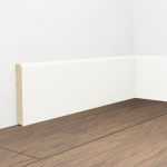 Onlywood Battiscopa Legno BIANCO Laccato RAL 9010 - 82 x 13 mm - Asta da 2,4 Metri-0