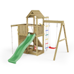 Parco Giochi in Legno Autoclavato Fungoo ACTIVER con Scivolo e Altalena-89512