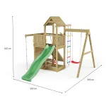 Parco Giochi in Legno Autoclavato Fungoo ACTIVER con Scivolo e Altalena - foto 2