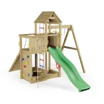 Parco Giochi in Legno Autoclavato Fungoo ACTIVER con Scivolo e Altalena - foto 6