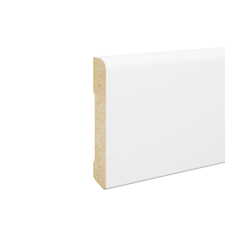 Campione Battiscopa Mdf Bianco Stondato - 70 x 10 mm-0