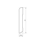 Onlywood Battiscopa Mdf Bianco Stondato - 70 x 10 mm - Asta da 2,4 Metri - Made in Italy-89135