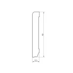 Onlywood Battiscopa Legno BIANCO Laccato RAL 9010 - 80 x 13 mm - Asta da 2,4 Metri - foto 2