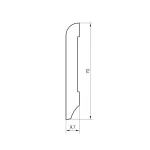 Onlywood Battiscopa Legno BIANCO Laccato RAL 9003 - 70 x 10 mm - Asta da 2,4 Metri - foto 2