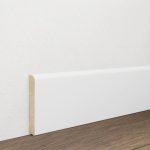 Onlywood Battiscopa Mdf Bianco Stondato - 70 x 10 mm - Asta da 2,4 Metri - Made in Italy-0