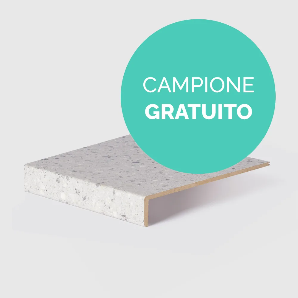 Campione Gradino TERRAZZO GREY Rivestimento Scale-0 Campione Gradino TERRAZZO GREY Rivestimento Scale-0