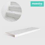 GRADINO MARMO BIANCO Rivestimento Scale Interne Fai da te - Larghezza max 100 cm-0