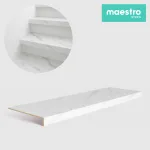 GRADINO MARMO BIANCO Rivestimento Scale Interne Fai da te - Larghezza max 130 cm-0