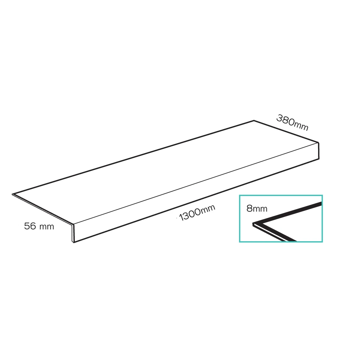 GRADINO TERRAZZO GREY Rivestimento Scale Interne Fai da te - Larghezza max 130 cm-89318
