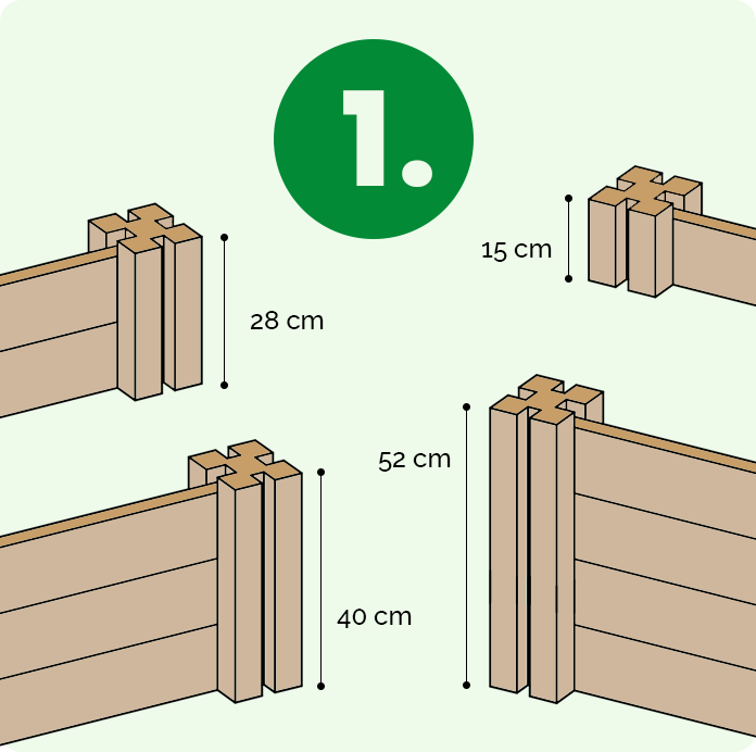 Scegli l'altezza dei Perni