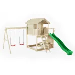 Parco Giochi in Legno Autoclavato Fungoo MOONLIGHT Torre con Altalene e Scivolo - foto 6