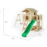 Parco Giochi in Legno Autoclavato Fungoo MOONLIGHT Torre con Altalene e Scivolo - foto 2