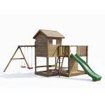 Parco Giochi in Legno Autoclavato Fungoo PLUTO Torre con Altalene e Scivolo - foto 8