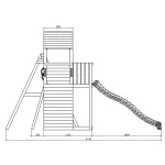 Parco Giochi in Legno Autoclavato Fungoo BOOMER con Scivolo e Altalene - foto 3
